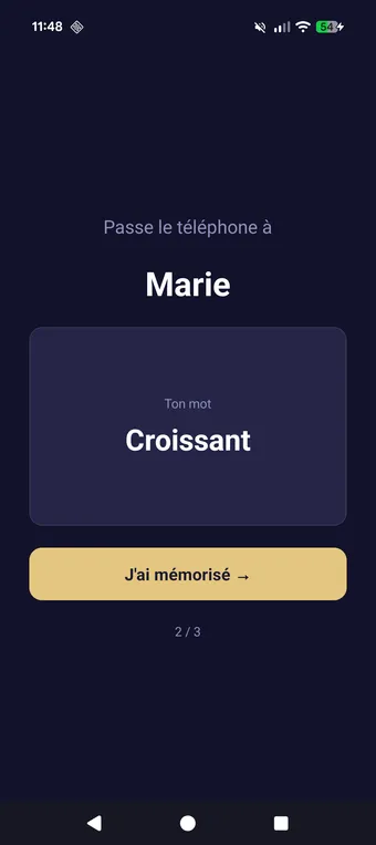 Révélation du mot secret dans Qui est la taupe ? : « Passe le téléphone à Marie »